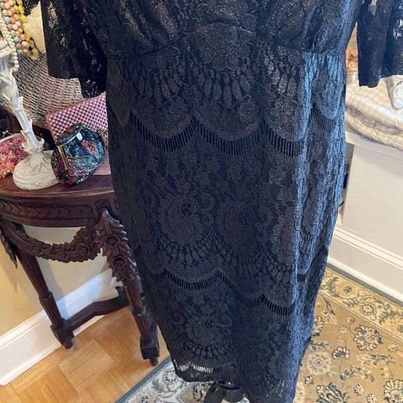 Rabbit Rabbit Rabbit EUC 22W Black Lace Dress - Picture 5 of 14